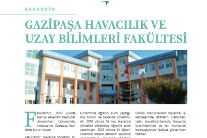 Gazipaşa Havacılık ve Uzay Bilimleri Fakültesi